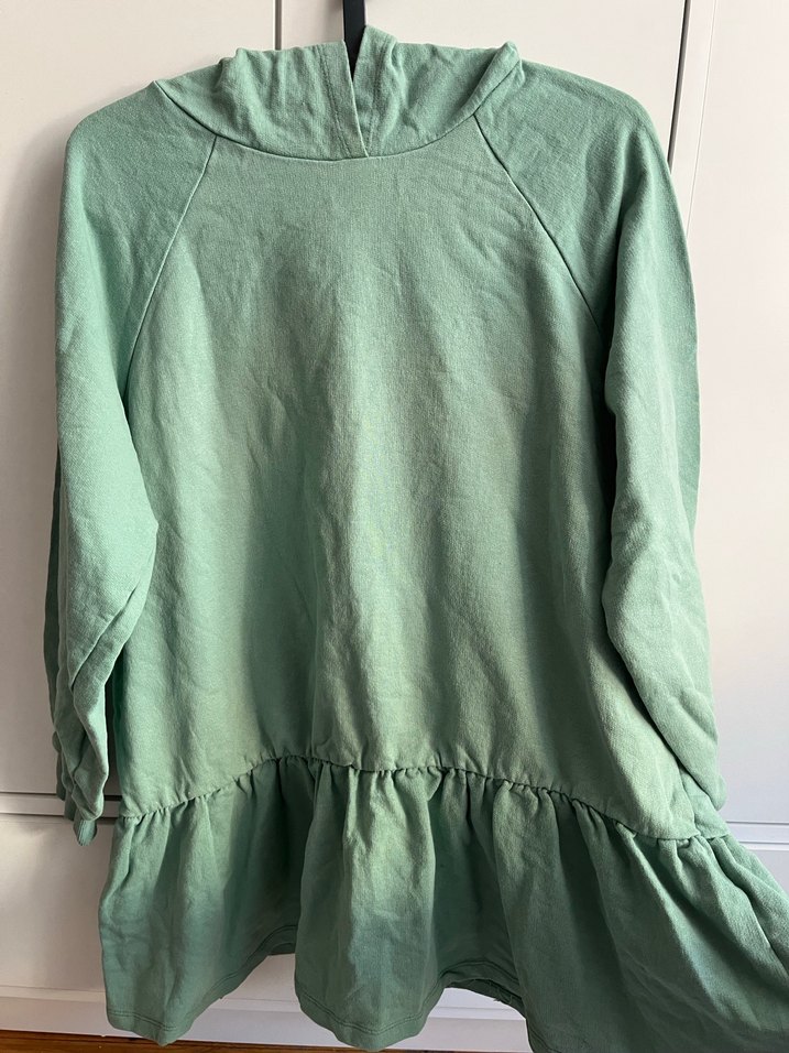 Mint Yeşili Fırfırlı Kadın Sweatshirt - Görsel 2