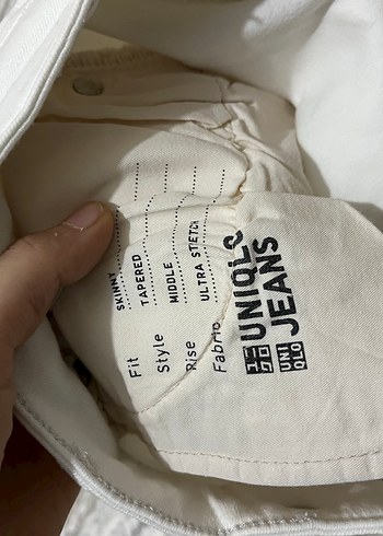 Beyaz Kadın Pamuklu Dar Kesim Jean - Görsel 2