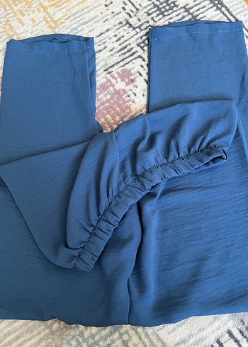 Kadın Mavi Uzun  Pantolon - Görsel 2