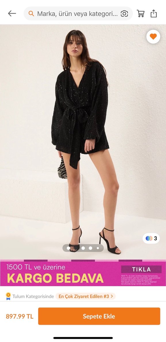 Siyah Parlak Kuşaklı Mini Tulum - Görsel 2