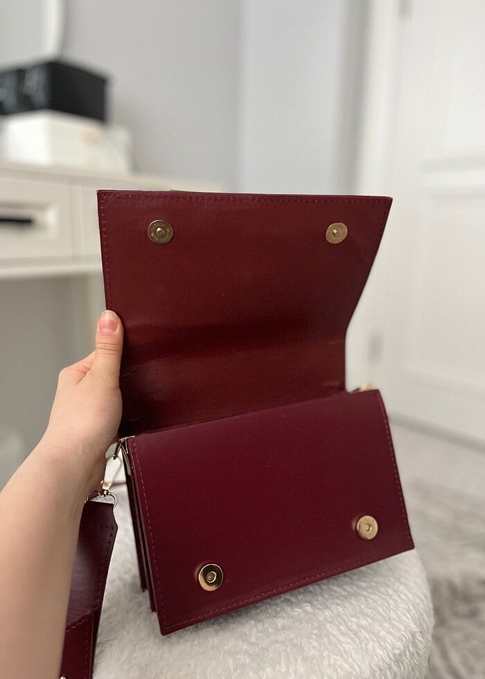 Bordo çanta - Görsel 5