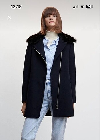 Mango lacivert kaban - Görsel 2