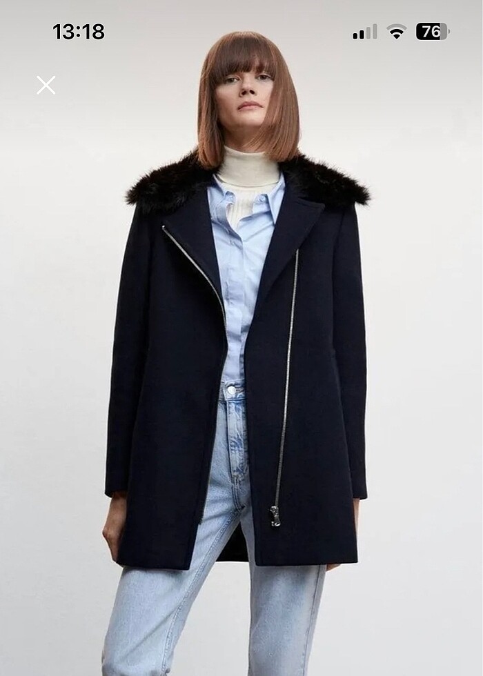 Mango lacivert kaban - Görsel 2