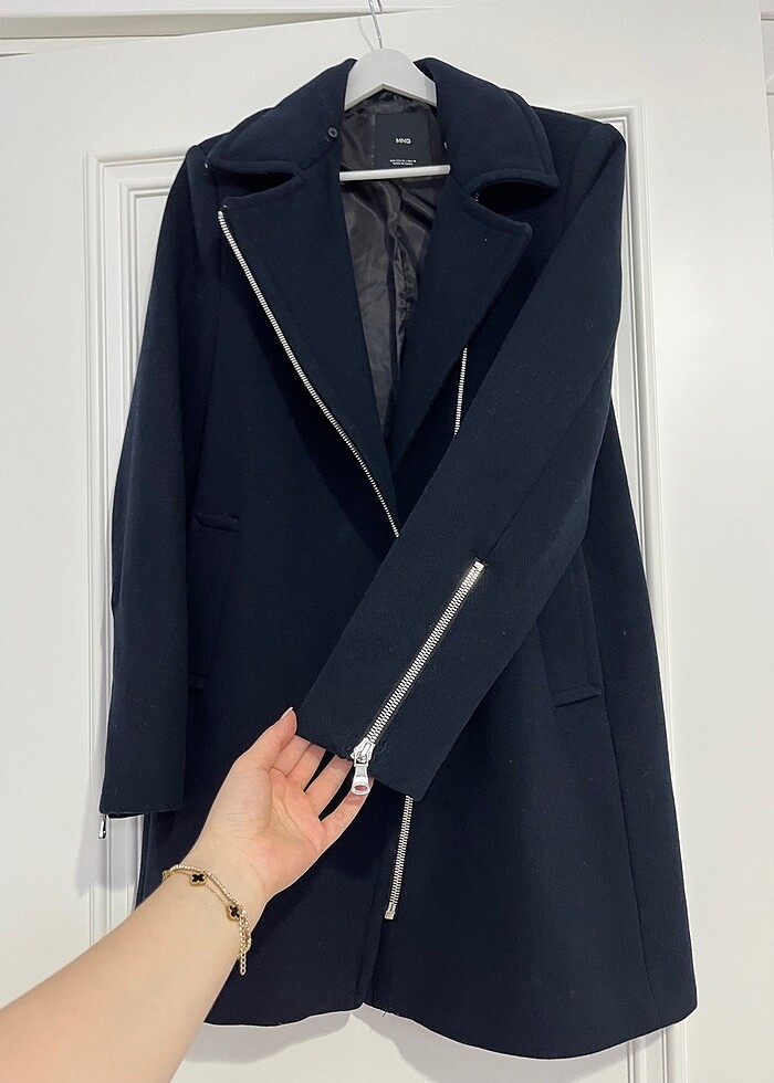 Mango lacivert kaban - Görsel 4