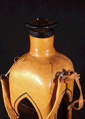 Deri Kılıflı Vintage  Şişe - Görsel 3