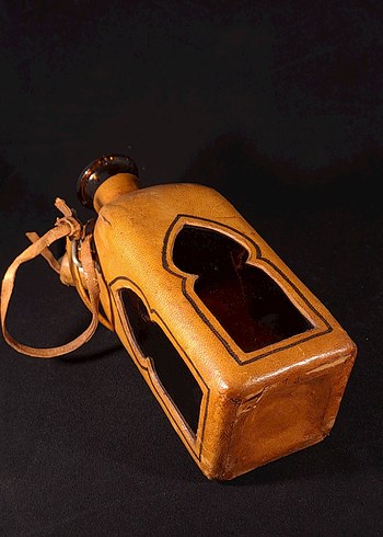 Deri Kılıflı Vintage  Şişe - Görsel 2