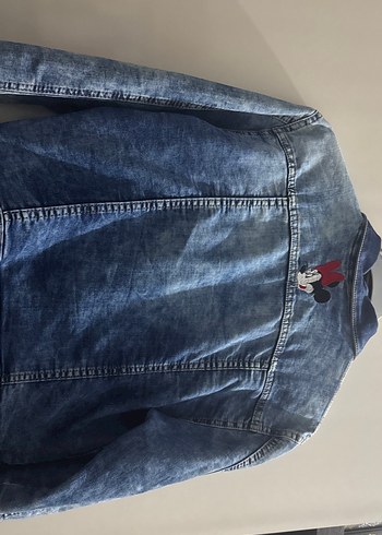 s Beden mavi Renk Mavi Düğmeli Kadın Denim Ceket