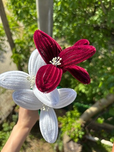 SOLMAYAN ÇİÇEK wine red/white
