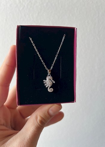 Beden Çelik Silver Deniz Atı Kolye