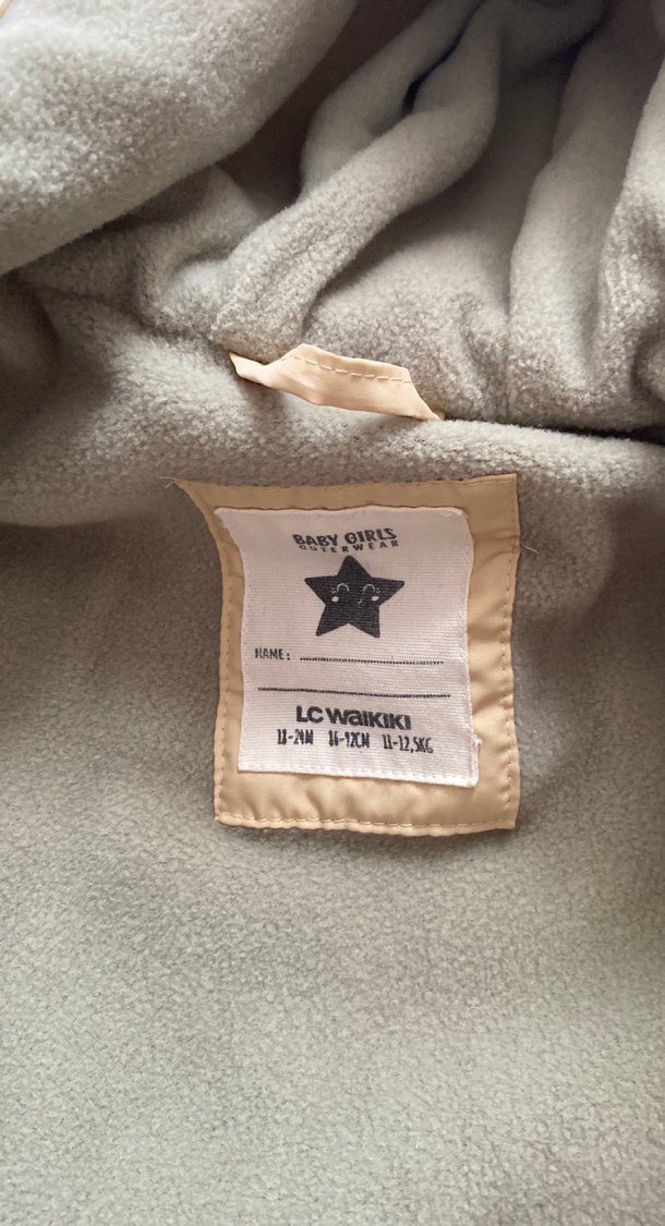 Bej Kapüşonlu Fermuarlı Çocuk Mont - Görsel 2