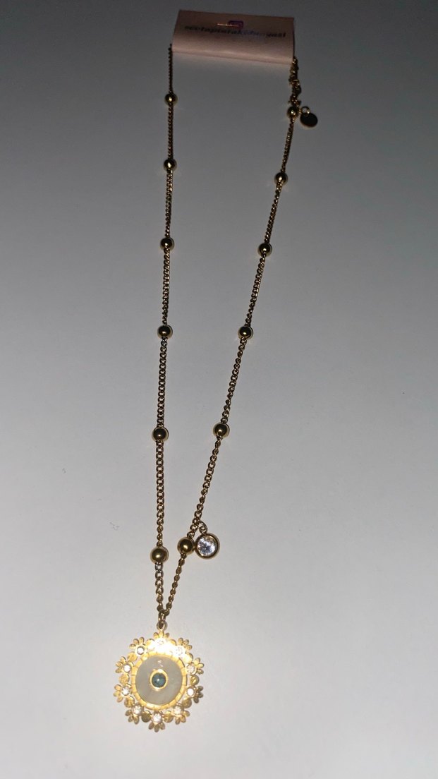 Çiçek Desenli Uzun Bohem Zincir Kolye - Görsel 2