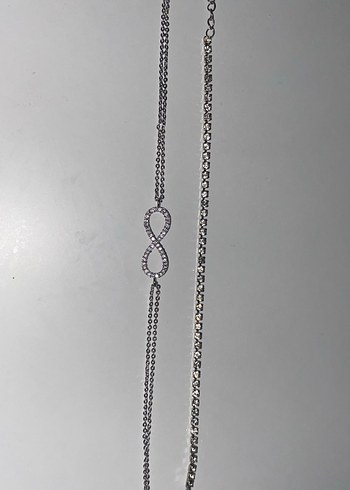 Gri Zincir Detaylı Sonsuzluk Bileklik - Görsel 2