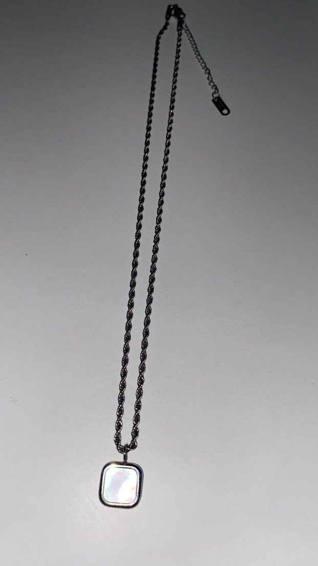 Siyah Zincir Detaylı Midi Kolye - Görsel 2