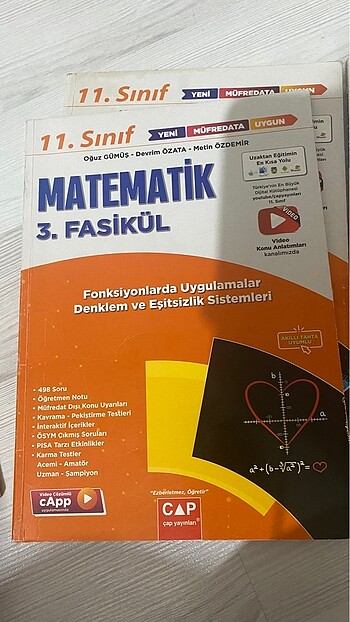 Beden Renk 11. Sınıf Çap Yayınları Matematik Fasikül Seti