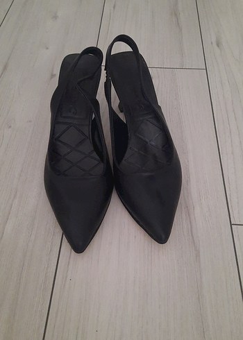 Diğer Siyah Tokalı Stiletto Topuklu Kadın Ayakkabı