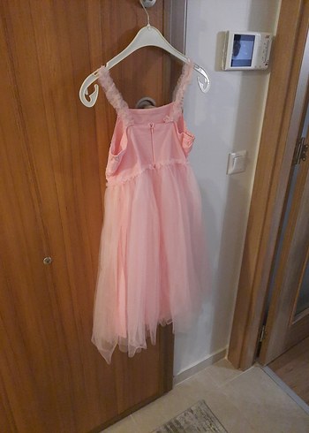 Koton Kids Pembe Kız Çocuk Askılı Fırfırlı Elbise