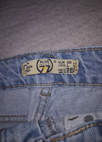 Düğmeli Kadın Mavi Mini Denim Şort - Görsel 4