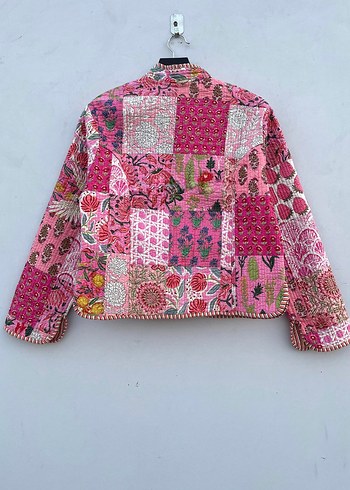 Diğer Pembe Patchwork Ceket