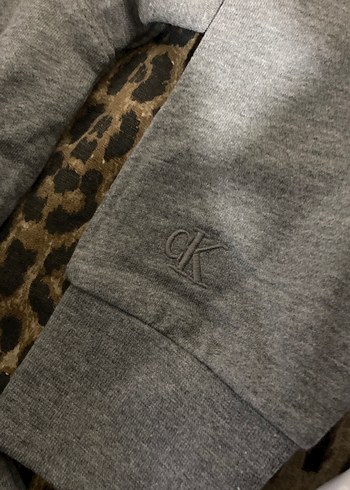 Calvin Klein Calvin Klein Gri Kapüşonlu Sweatshirt