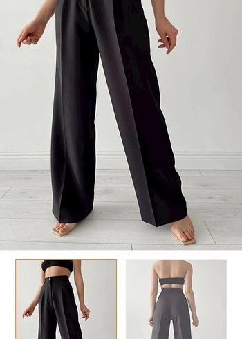 LC Waikiki Kadın Siyah Kumaş Pantolonu