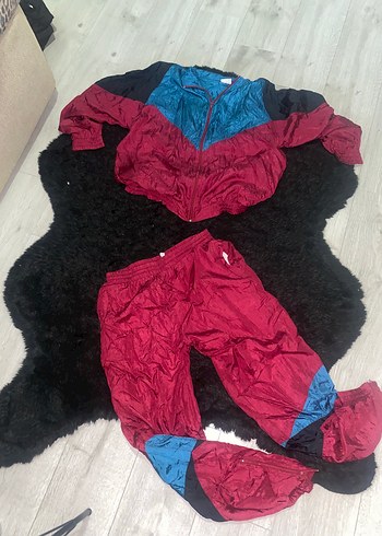 American Vintage Retro Renk Bloklu Sik Esofman Takimi