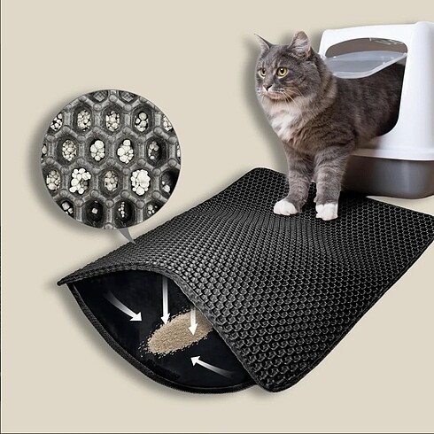 büyük boy elekli kedi paspası