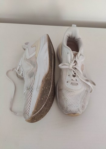 36 Beden Beyaz Bağcıklı Kadın Spor Ayakkabı