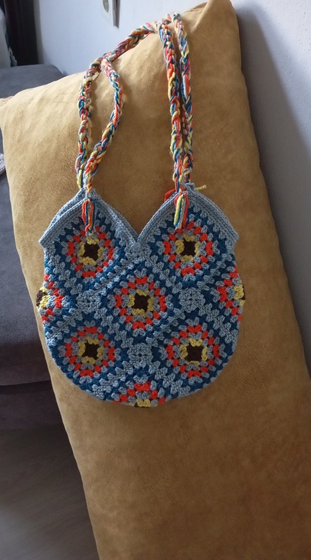 Gri Örgü Kol Çantası - Görsel 3