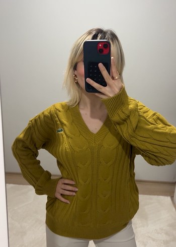 Sarı Örgü Kadın Salaş Kazak - Görsel 2