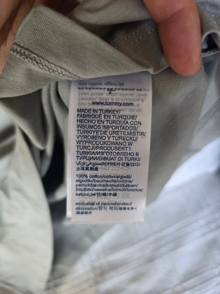 Orijinal Tommy Hilfiger Gri Kısa Kollu Erkek Tişört - Görsel 4