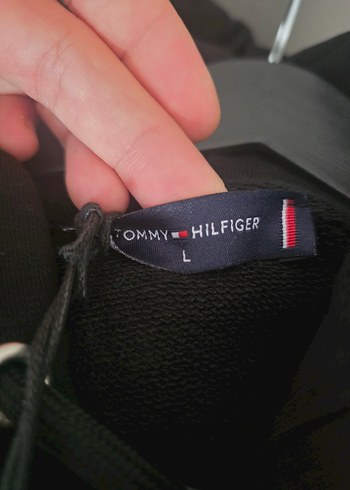 Orijinal Tommy Hilfiger Siyah Kapüşonlu Sweatshirt - Görsel 3