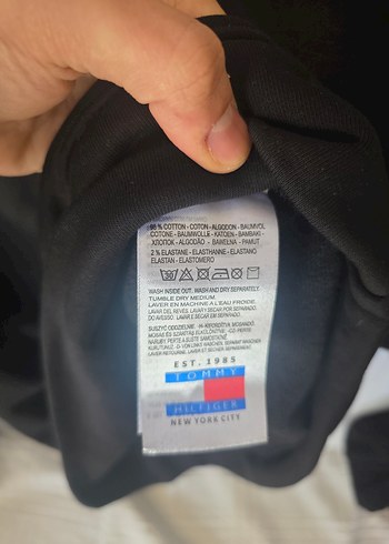 Orijinal Tommy Hilfiger Siyah Kapüşonlu Sweatshirt - Görsel 4