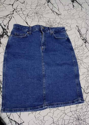 Mavi Denim Midi Kadın Etek