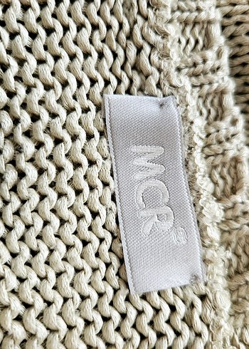 Bej Örgü Bohem Retro Kadın Kazak - Görsel 2