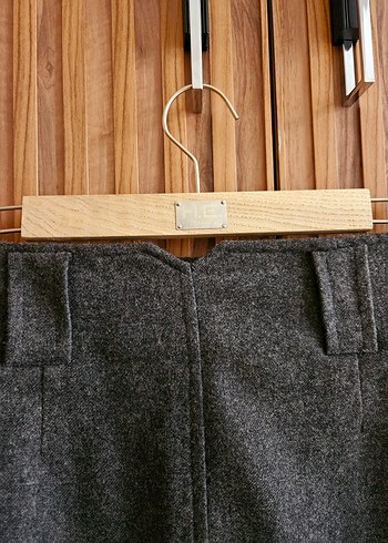 Kaşe Vintage Retro Kışlık Midi Etek - Görsel 2