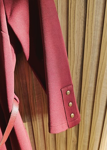 Klasik Midi Boy Kırmızı Bordo Elbise - Görsel 4