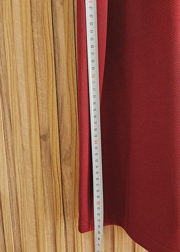 Klasik Midi Boy Kırmızı Bordo Elbise - Görsel 6