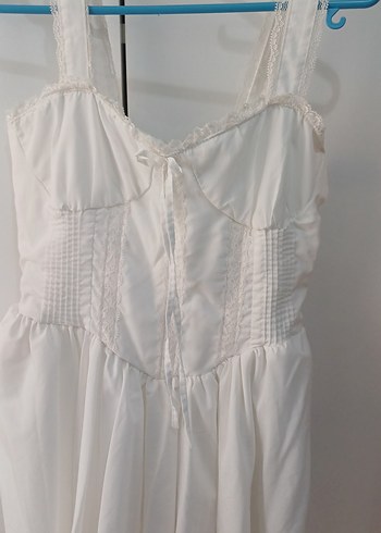 Beyaz Midi Hemşire Korsesi - Görsel 6