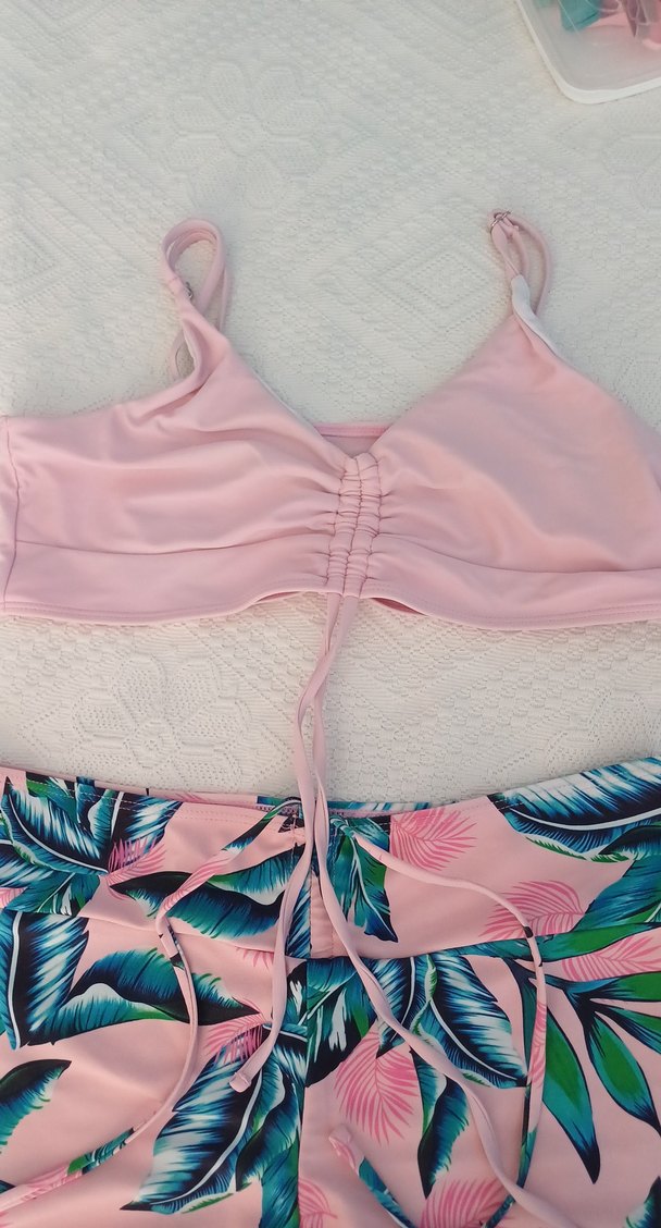 Pembe Desenli Mini Hamile Şortu - Görsel 2