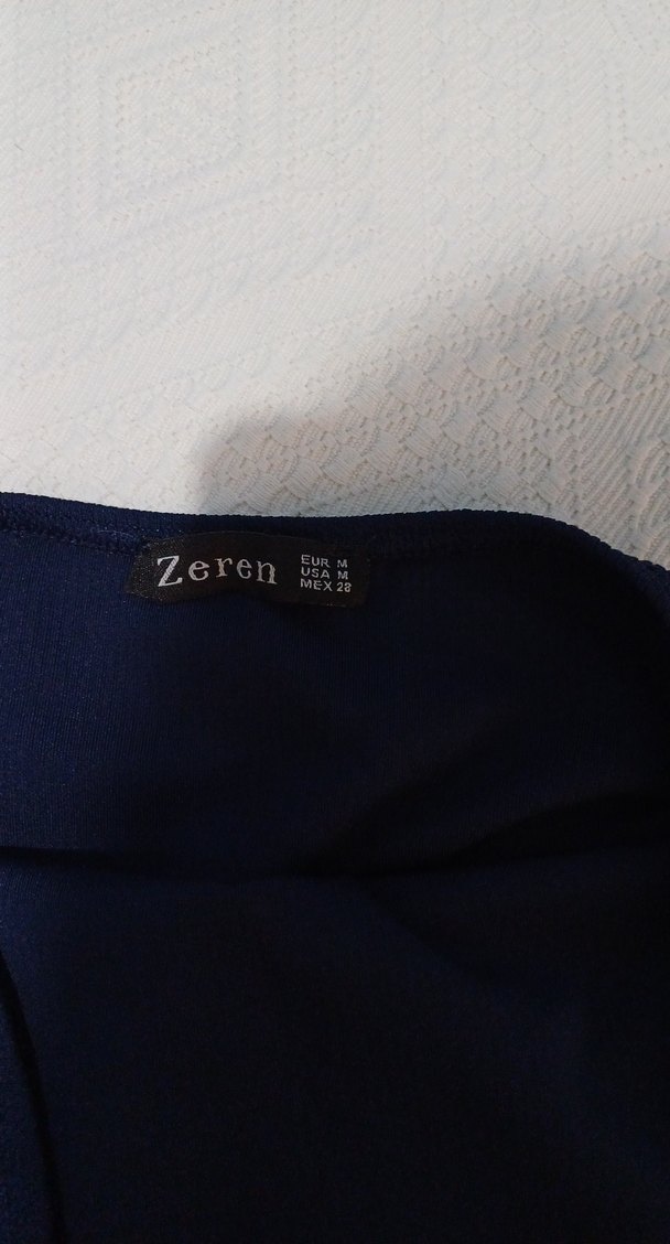 lacivert renkte straplez bluz - Görsel 4