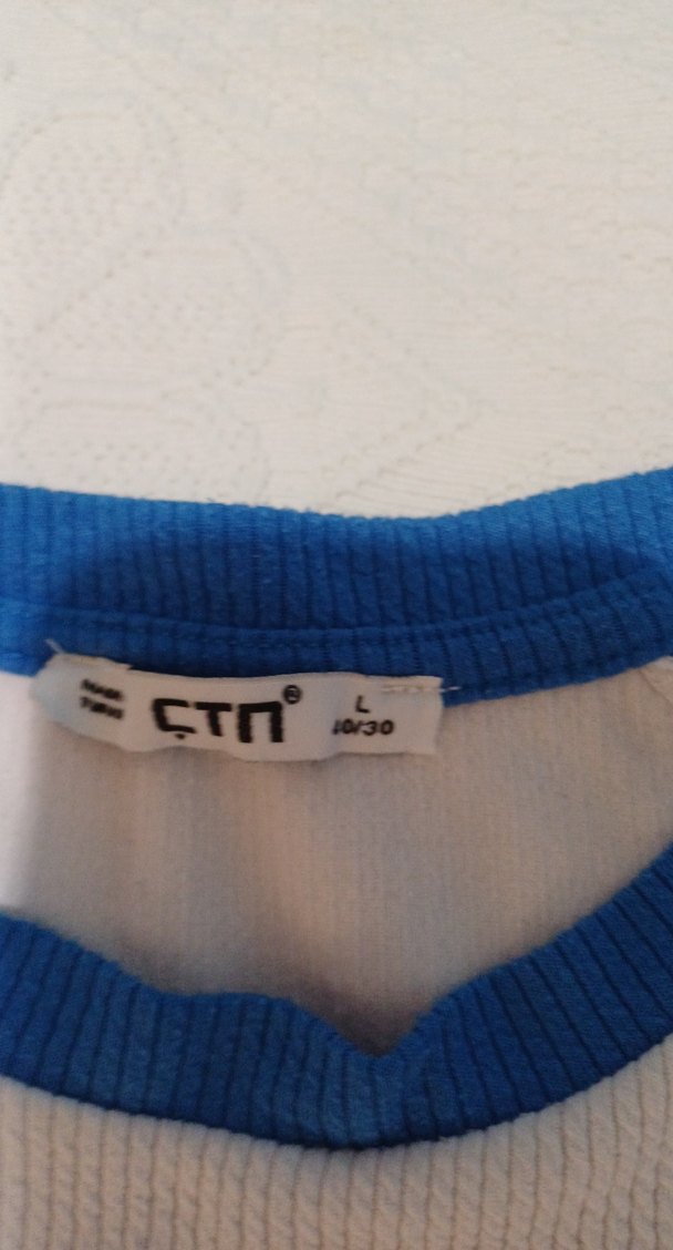 Mavi Kısa Kollu Erkek Tişört - Görsel 3