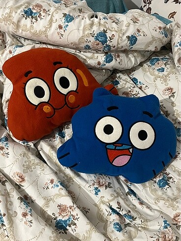 gumball ve darwin peluş yastıklar
