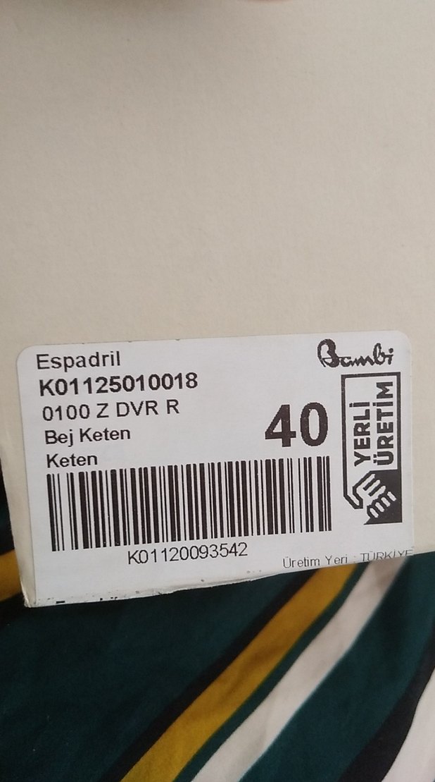Bambi Bej Espadril Ayakkabı - 40 Numara - Sıfır Etiketli - Görsel 5