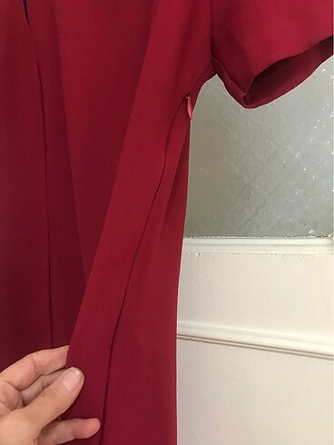 38 Beden Bordo günlük elbise
