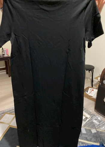 Siyah Midi Hamile Tişörtü, Kısa Kollu, Salaş - Görsel 3