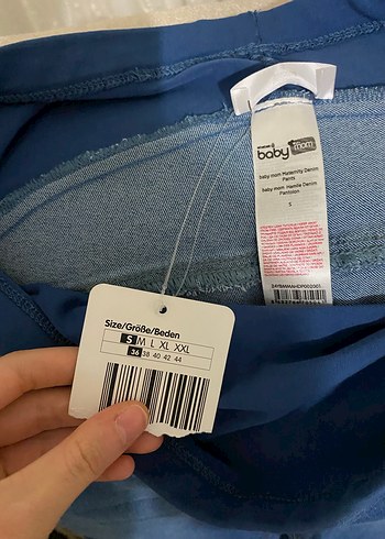 Düğmeli Lacivert Hamile Kot Pantolon - Görsel 4