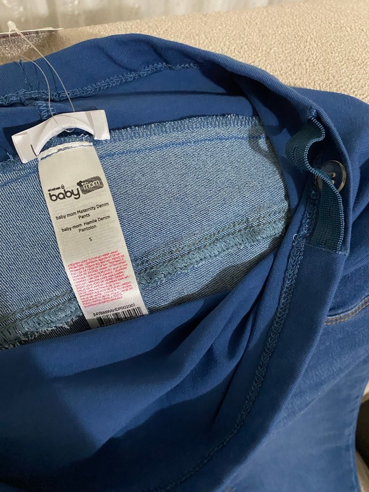 Düğmeli Lacivert Hamile Kot Pantolon - Görsel 3