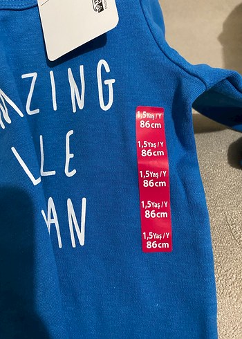 Mavi Baskılı Uzun Kollu Bebek Body - Görsel 3