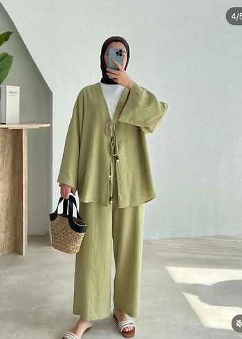 Diğer Moda aksa keyen yeşil kimono yakım