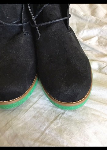 Siyah Süet Kadın Dolgu Topuk Bot - Görsel 3